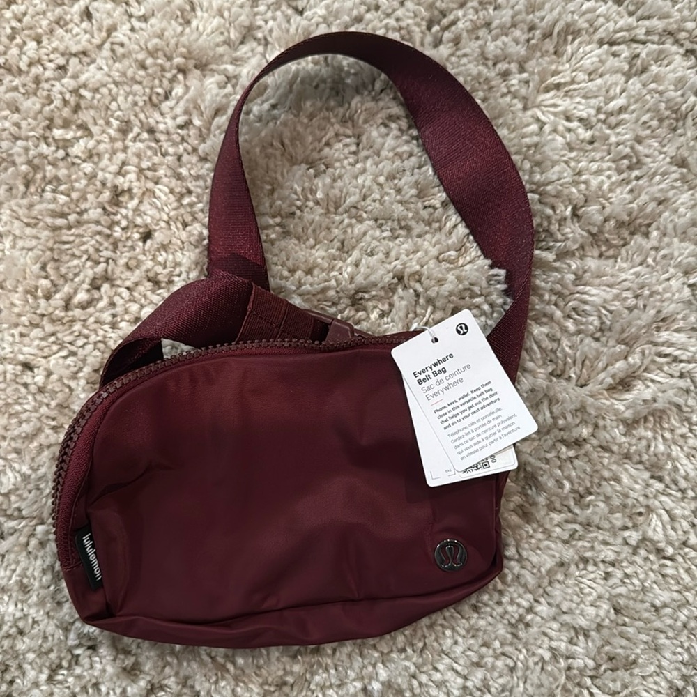 COPY - NWT lululemon red merlot everywhere belt bag!